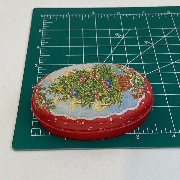 VtgLillian Vernon 1987 Candle Tins Christmas Tree NEVER USED MINT - Picture 2 of 6